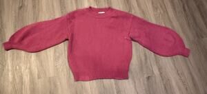 NWOT Princess Polly Burgundy Knit Women’s Crew Neck Pullover Sweater Size M/L